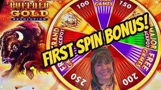 FIRST SPIN BONUS! BUFFALO GOLD REVOLUTION BONUSES