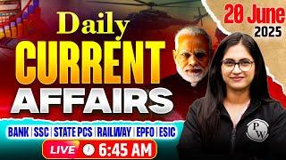 20 June Current Affairs 2025 | Current Affairs Today | Daily Current Affairs by Sushmita Ma'am