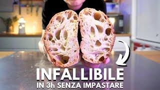 Il PANE INFALLIBILE in 3 ORE senza IMPASTARE anche se non sai cucinare!