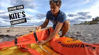 "How to properly roll up your kite" Kitesurfing, Kiteboarding