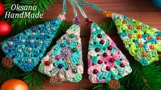 ЕЛОЧКА крючком из БАБУШКИНОГО КВАДРАТАx-mas crochet pattern