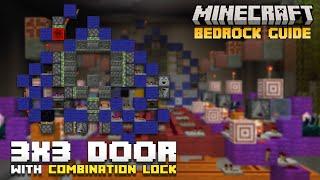 3x3 Spiral PISTON DOOR with Combination Lock! | Minecraft Bedrock Guide 1.21!