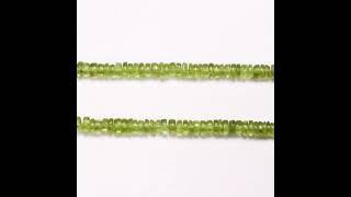 Peridot Heishi Beads, Peridot Plain Smooth Tyre Beads | Semi Precious Green Beads | Jewellery Stones