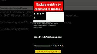 How do I backup my entire registry in windows 10? #shorts @technical yogi