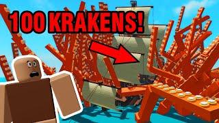 Carl Summons 100 GIANT SQUIDS!!! in SINKING SHIP WATER PHYSICS!