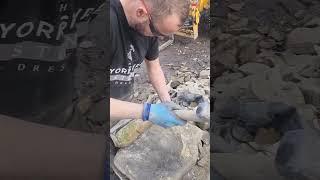 Traditional Craft of dressing coping stones #drystone #landscape #stone #stonemason