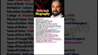 Kabir Bedi Biography. #biography #bollywood #actor #villan #kabirbedi