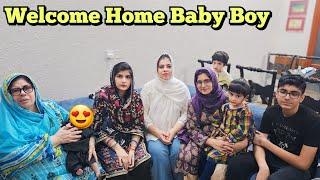 Welcome Home Baby Boy l Sadia or Bachay Ghar  a Gaye l Family Reaction l Family Vlogs l Wuz Brothers