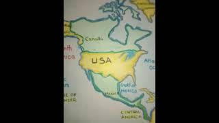 Geography#Map of#North America #Central America #Caribbean#Greenland(Denmark)#