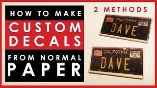 How to make custom decals for scale models using plain paper (not decal paper)