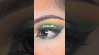 #shorts Green eye makeup tutorial ||