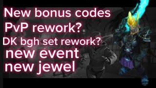 new bonus codes/bgh dso Q&A/pvp rework/bgh dk rework | Drakensang online 2024