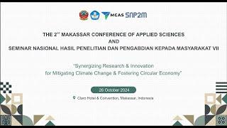 The 2nd Makassar Conference of Applied Science (MCAS) - Politeknik Negeri Ujung Pandang 2024