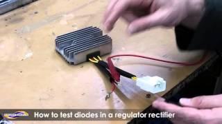 How to test a diode on a regulator rectifier using a multimeter