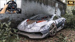Rebuilding Lamborghini Sesto Elemento | Forza Horizon 5 | Logitech g29 gameplay
