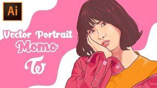 Vector Portrait in Adobe Illustrator | Momo Twice