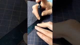 Leather Watch Strips Carving, Smart tools ️#shorts #leather #tools #handmade