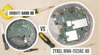 Zyxel NWA-1123AC HD vs Ubiquiti nanoHD - high-performance 802.11AC Wave2 access points tested