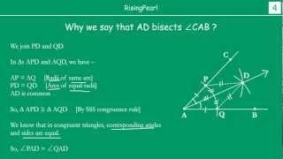 How to construct a bisector for any given angle?