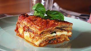 Authentic Italian Aubergine Parmigiana