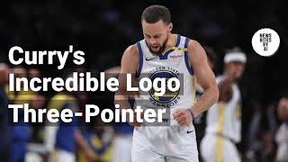 Steph Curry Sinks Absurd Logo Three-Pointer!