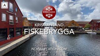 Fiskebrygga (The Fish Wharf) restaurant area in Kristiansand | Norwaycation.com - Vacation in Norway