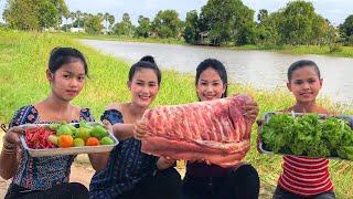 Pork Ribs Deep Fry With Veggies Recipe | Thyda Cooking TV |