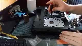 Optical Drive CD DVD player face plate removal and HDD Caddy install replacement G580