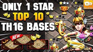 Top 10 Only 1 Star TH16 War Bases Link | COC TH16 Base (Town Hall 16) | Best TH16 CWL & Legend Base