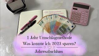 Was habe ich 2023 gespart? | Ein Jahr Umschlagmethode | Jahresabschluss 