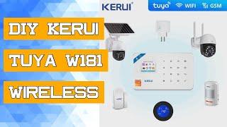 DIY Kerui Tuya W181 Wireless Wifi Home Alarm 3MP Tuya Camera Control LCD GSM  Burglar Alarm System H