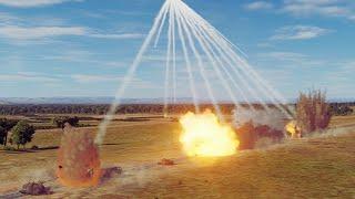 HIMARS Artillery Destroys Enemy Tank Line! From Above