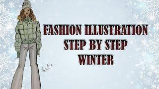 Fashion illustration step by step( winter)