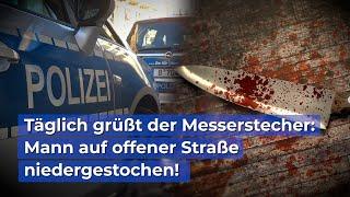 Mann auf offener Straße niedergestochen!