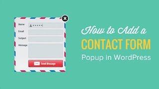 How to Add a Contact Form Popup in WordPress