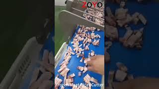 Automatic Frozen Meat Slicer Dicer Cutter with Belt Conveyor