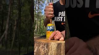 Easy way: Open Soda.#camping #skills #survival