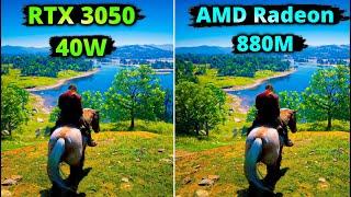 AMD Radeon 880M vs RTX 3050 40W  test in 8 games