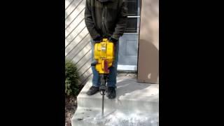 Removing the front steps - with the help of a Jackhammer (and P90X)!