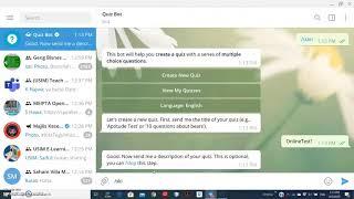 Creating Quiz in Telegram Using Quiz Bot for Quick Assessment