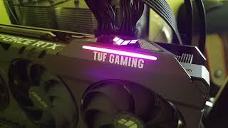 ASUS TUF Gaming 지포스 RTX 3080 O10G OC D6X 10GB 작동영상