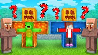 Mikey LAVA vs JJ WATER Golem Survival Battle in Minecraft !  - Maizen