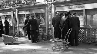 Humanizing Photos USSR 1958: "Men, Prams and The News"