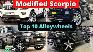 Modified Scorpio || Top 10 Best Alloy Wheels for Scorpio || Mahindra Scorpio || Modified Cars