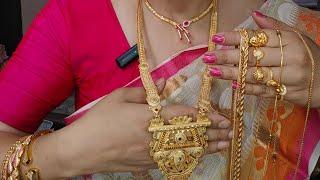 Gold look necklace sets designs with price | Gold look Bangles- Ms new designs | Book 8829978997
