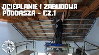 Insulation and attic buildings - part 1 - expansion joint, slanting attic, laying wool