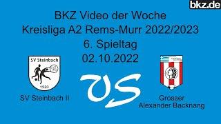 Fußball-Kreisliga A2: SV Steinbach II - Großer Alexander Backnang