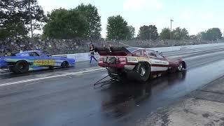 Chi Town Hustler and Mad Max Nitro Funny Car Milan Dragway Nostalgia Drags 9 17 2022