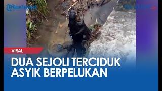 Dua Sejoli Terciduk Asyik Berpelukan