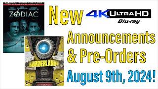 New 4K UHD Blu-ray Announcements & Pre-Orders for August 9th, 2024!